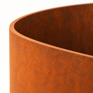 Corten Steel Cylinder Planter Ø20" — 14 Gauge Weathering Steel