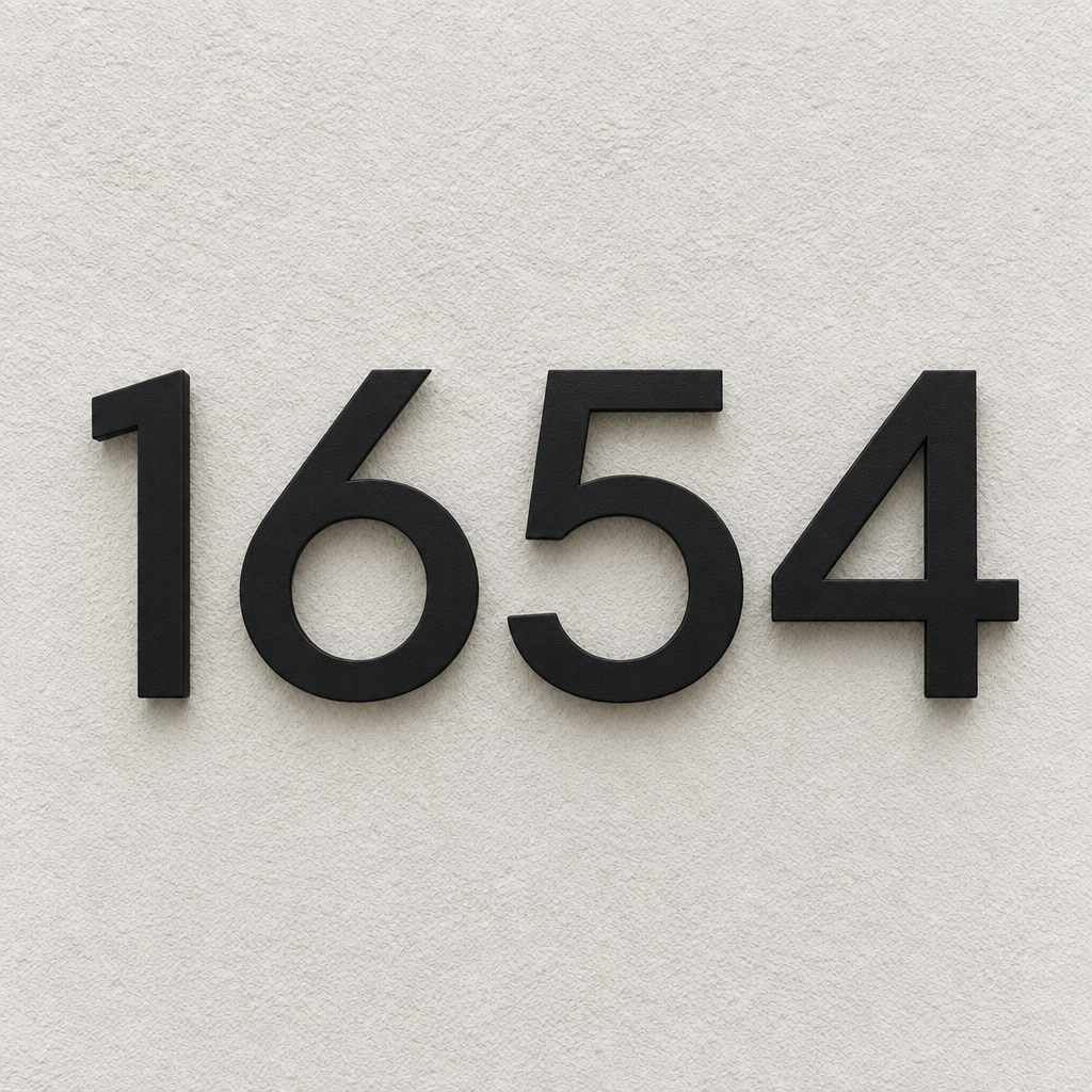 Modern Floating House Numbers — Matte Black, 6" & 8"