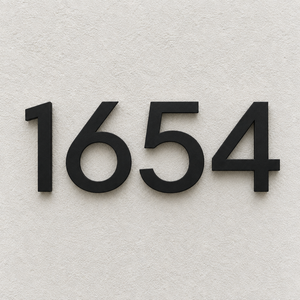 Modern Floating House Numbers — Matte Black, 6" & 8"